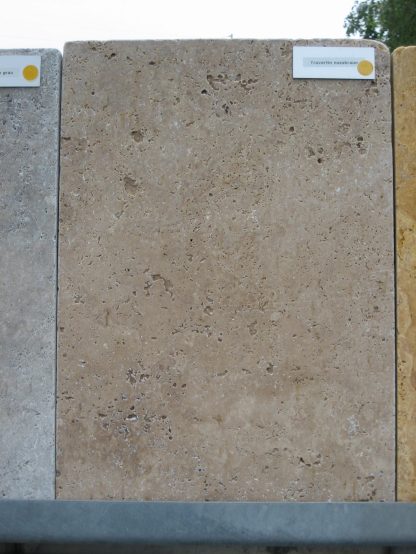 Travertin Bodenplatten (nussbraun) div. Größen x 3 cm, gesägt/getrommelt