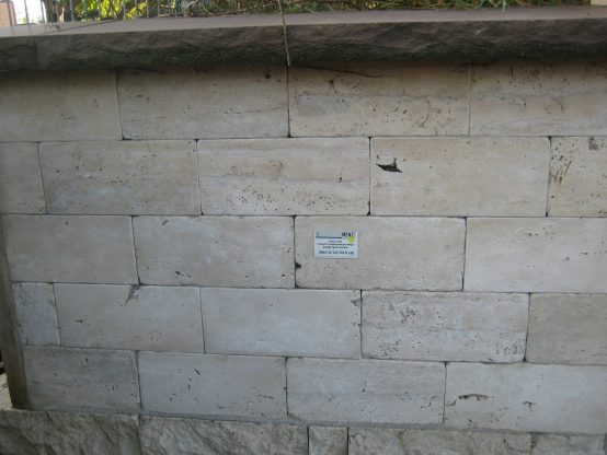 Travertin Systemmauer (beige) 7,5/15/22,5 x 18 x 30-60 cm ges./getr.