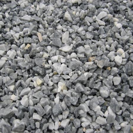 Ziersplitt Marmor (Polarblau) 16/25 mm im Mini-Bag